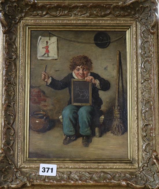 Frederick Pitts (fl.1856-1882), oil on panel, Is it Like!, inscribed verso, 25 x 19cm.